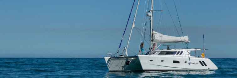 A view of a semi-customised yacht on the ocean