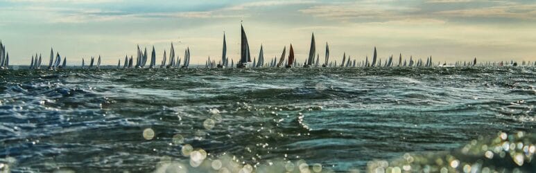 A view of yachts at The Ocean Race 