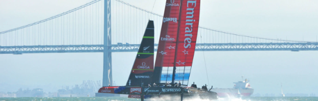 Yachts racing in The America’s Cup 